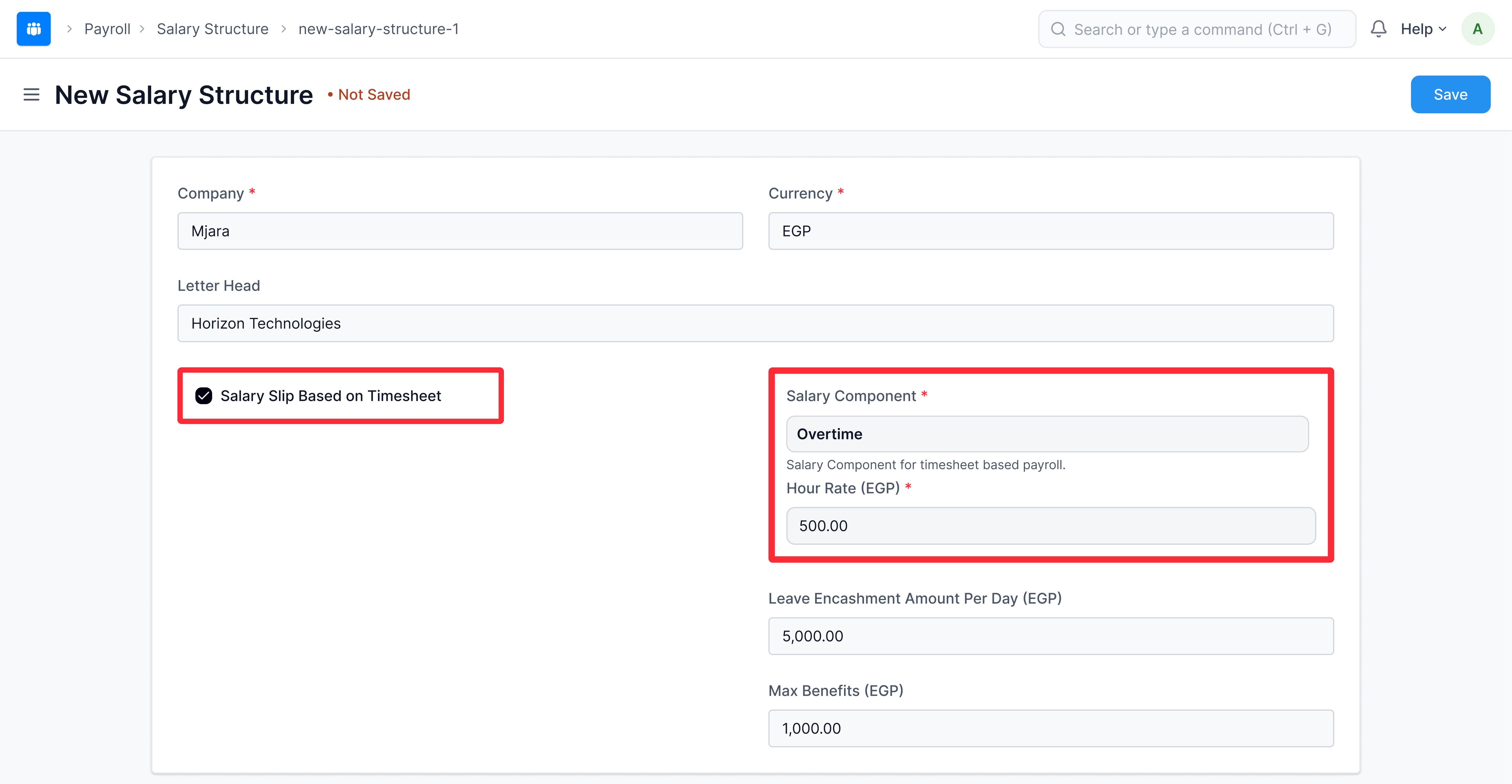 Create Salary Slip based on Timesheets