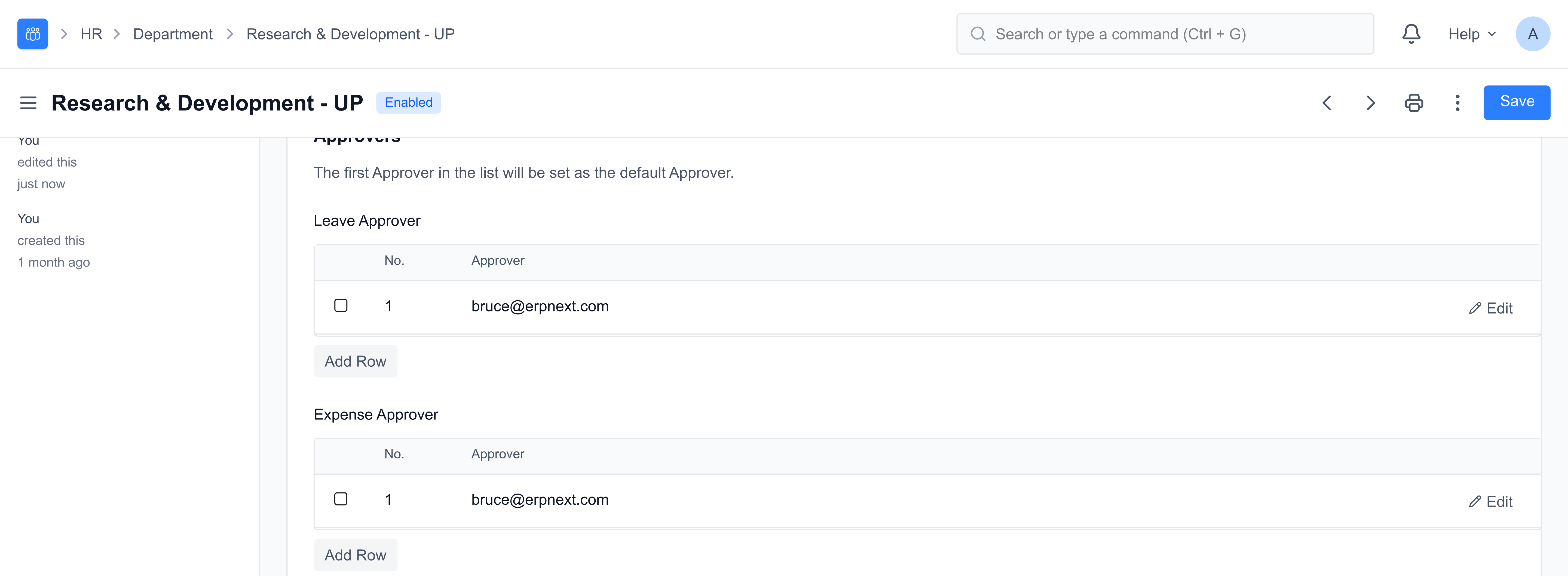Leave and Expense Approver