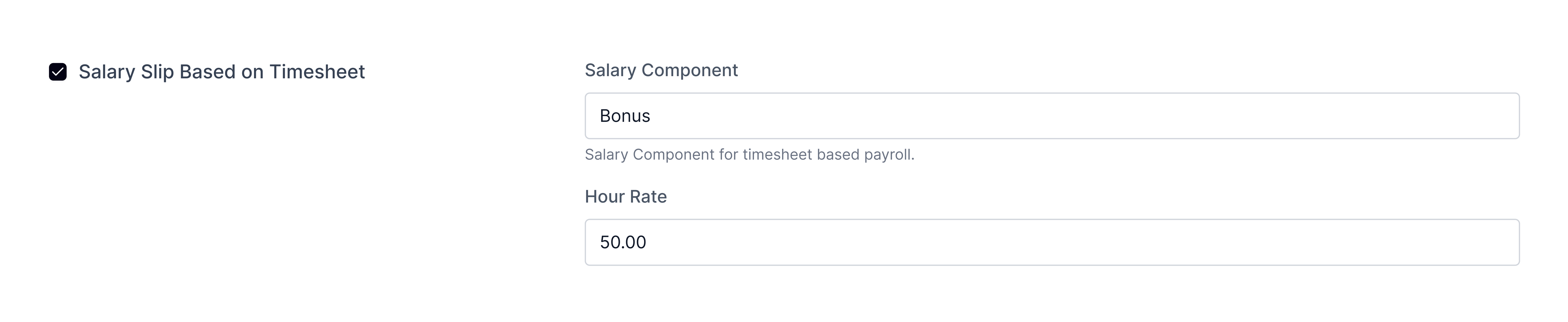 Salary Slip based on Timesheet