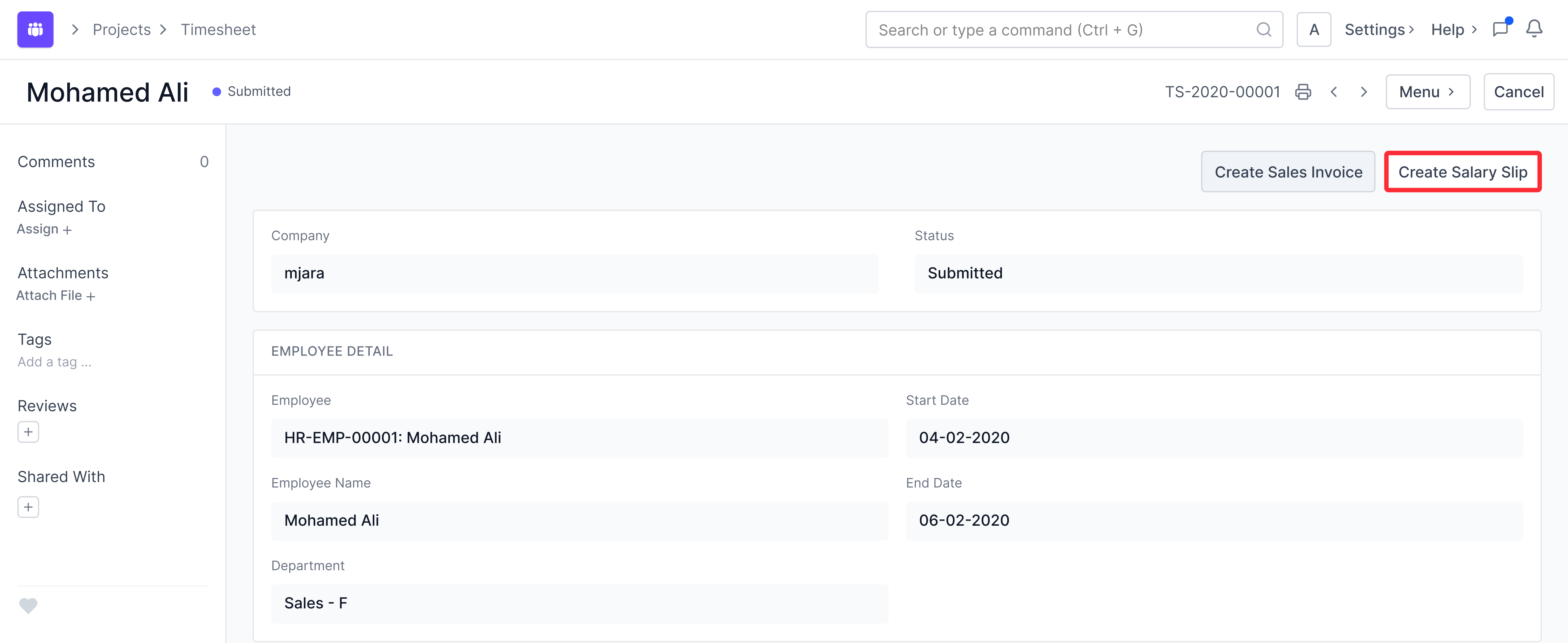 Create Salary Slip based on Timesheets