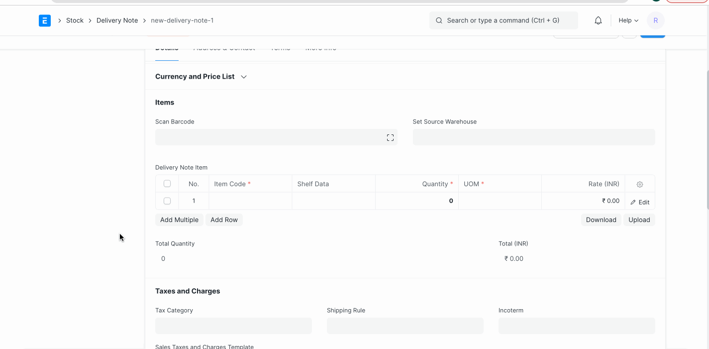 Auto Serial Batch Bundle Outward
