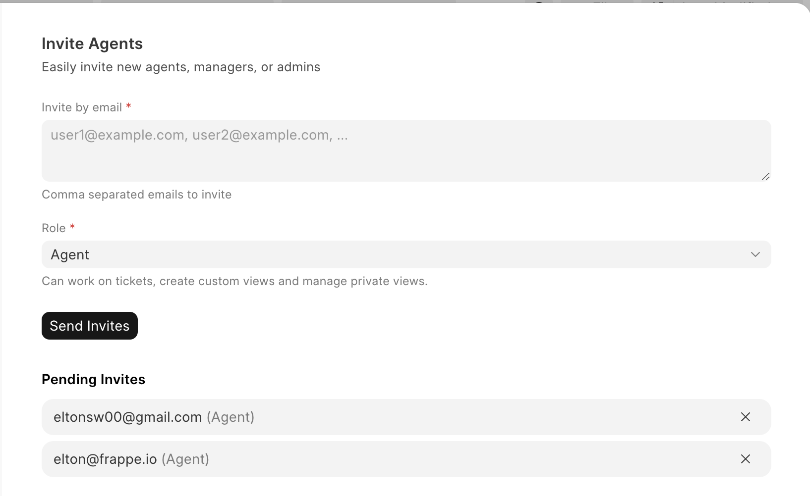 invites sent example