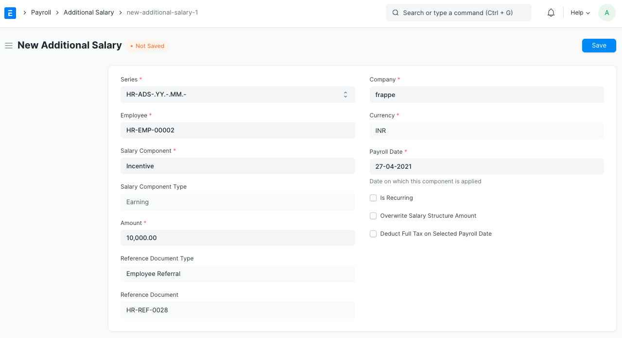 Create Referral Bonus